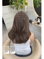 フイ 梅田(Hui.)&nbsp;ブリーチ1回でつくるミルクティーグレージュ