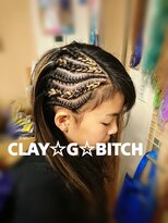 クレイジービッチ(CLAY G BITCH)&nbsp;仙台コーンロー 編み込み キッズダンス エクステヘアセット