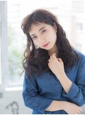 短めバングのペールウエーブ