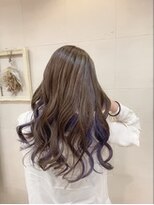 クープ ヘアーベー 船堀店(COUPE hair.b) ミルクティハイライト＋パープルインナーカラー