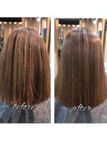 ヘア ソムリエ ゼアラ(hair sommelier Zara)&nbsp;【髪質改善】ふんわり縮毛矯正/カラー/30代/くせ毛が悩み