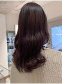 セミロング×チョコレートブラウン