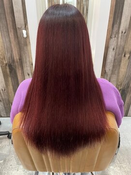 エデン ミュージアム(EDeN MUSEUM) #髪質改善#オイルストレート#チェリーレッド