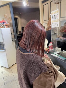 キャンバス バイ ネオリーブ 横浜西口(Canvas by neo.) ブリーチなし/コーラルピンク/切りっぱなし/sn