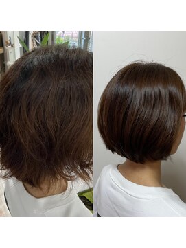 リンクスフォーヘアー Links for hair シルクレッチでショートスタイル