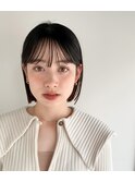 ナチュラルボブ×地毛風カラー