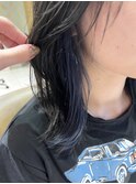 インナーカラー☆ネイビーブルー