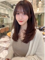 ロンド アンブル 四条烏丸(Lond ambre)&nbsp;チェリーカラーとレイヤーカットで叶える今っぽフェミニン