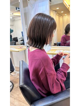 イオエ(ioe) 黒髪/ボブルフ/ネビージュ/小顔/ワンレン/髪質改善/グレージュ