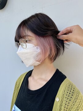 カリーナコークス 原宿 渋谷(Carina COKETH) ピンク/インナーカラー/ダブルカラー/レイヤーカット/オージュア