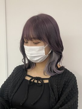 ノートエートル 西金沢(Nought etre) ラベンダーインナー10代20代30代ブリーチカラーハイトーンカラー