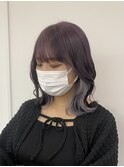 ラベンダーインナー10代20代30代ブリーチカラーハイトーンカラー