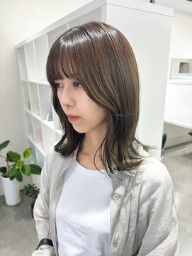 キートス 高知店(kiitos) オリーブベージュ/ブリーチなし/くびれミディ