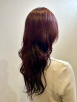 レーヴ(Reve)&nbsp;ワインレッドカラー×ゆるパーマ