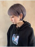 ショートヘア/ラベンダーカラー/ハイトーン/京都/河原町/学割U24