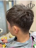 20代30代透明感暗髪アッシュブルーグレージュ丸みボブ
