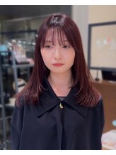 バサ 江古田店(BASSA) ブリーチなしワインレッド×レイヤーカット