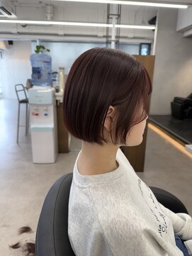 エイト プラット 渋谷2号店(EIGHT plat) ワインレッド　ミニボブ　3.25