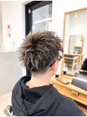 【メンズ★大名】アップバングスタイル×ハイライトカラー×束感