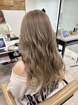 アジールヘア 所沢プロペ通り店(agir hair) ホワイトミルクティーベージュケアブリーチくびれヘア夏所沢韓国
