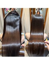 髪の広がり・ボリュームでお悩みの方への縮毛矯正Before After*しっとりまとまる艶髪に[銀座]