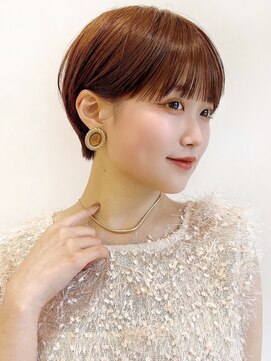 セイドット オモテサンドウ(Say. omotesando) Say.ショートボブ丸みショートコーラルオレンジローズブラウン