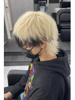 サロウィン 栄3丁目店(SALOWIN)&nbsp;メンズ｜ホワイトブロンド×エンドカラー