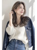 アッシュ 学芸大学店(Ash) ロング/大人女性/シアーベージュ/白髪ぼかしハイライト/脱白髪染