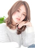 グレージュカラーが可愛い☆ルーズゆる巻きくびれミディアム☆