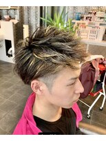 アビアンドアッシュ(Abi&Ass)&nbsp;メンズパーマ＆ブリーチメッシュ