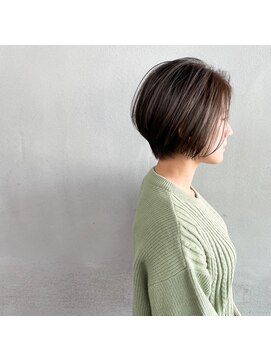 タグ(#tag) #前下がりショート×スモーキーカラー