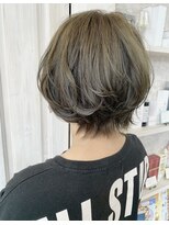 キャアリー(Caary)&nbsp;福山市美容室Caary 立体感グレージュ×ニュアンスパーマ