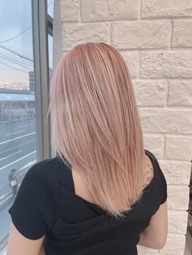 アンジェリカ JR奈良駅前店(ANGELICA) 【ANGELICA 東　玲那】ブリーチ必須ピンクベージュ