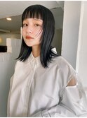 オン眉 レイヤー_アッシュブラック