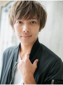 イケメンハイライトカラーくせ毛風マニッシュP