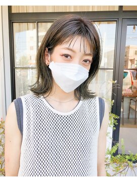 フルール(hair place Fleur) 抜け感のあるシースルーバング×外はねロブ