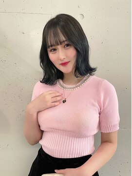 シーク 天神(SEEK) 【SEEK 松尾菫菜】ダークブルー×くびれボブ