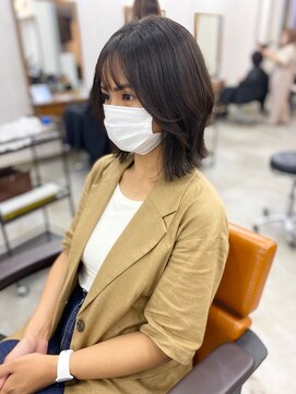 アジールヘア 東上野店(agir hair) 大人可愛いレイヤーボブ10代20代30代小顔カットグレージュ