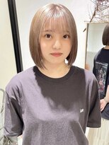 ラミエバイメルト 下北沢(lamie by melt)&nbsp;毛利/ミニボブ ケアブリーチ ホワイトミルクティーグレージュ