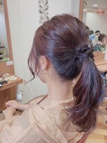 ルシードスタイルビーシャイン(LUCIDO STYLE B SHINE)&nbsp;豊橋ビーシャイン★トワイライトピンク×ポニーテールアレンジ