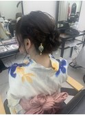 ゆるふわシニヨン浴衣ヘアアレンジ　美由紀