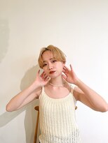 ブロンドベージュとハンサムショート◎