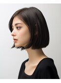 ボブカット　暗めの髪質改善カラー【東近江】