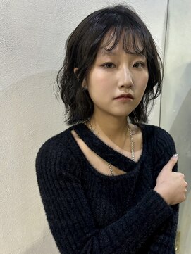 メイカ(MEIKA) 【 ニュアンスボブパーマ × ダークグレー 】浅野美紀