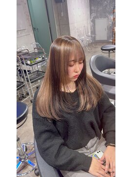 スリー 横浜(THREE) 【RUKI指名限定】デザインカラー ブラウン×ベージュ