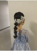 ヘアセット　あみおろし　ピアノ発表会ヘア