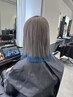 【ホワイト・シルバー・グレー系】カット+Wブリーチ+ONカラー+Aujua