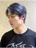【kanta】韓国センターパート　メンズショート　ブリーチカラー