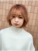 外ハネくびれボブ×ナチュラルブラウン