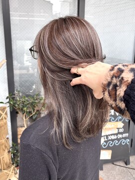 エガオ 藤沢店(EGAO) 【白髪もばかせる派手にならないハイライト】